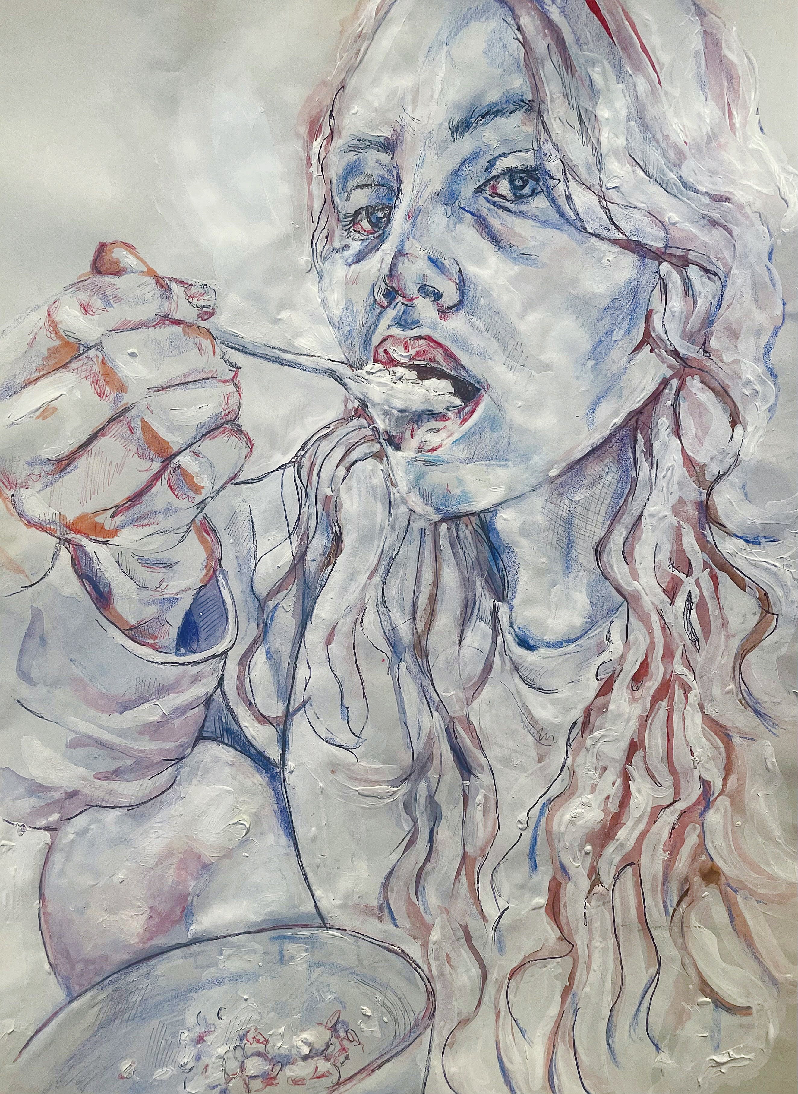 Self-Portrait Eating Cereal